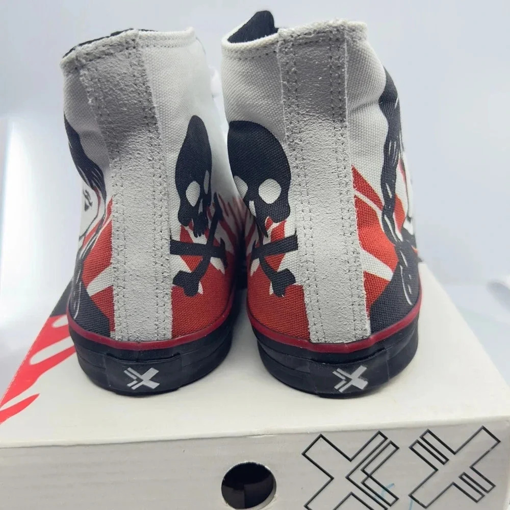 Blanx Mens Blanx Erre Fire Canvas Sneakers High Top White/Black Size 9.5 187155 - Picture 5 of 7